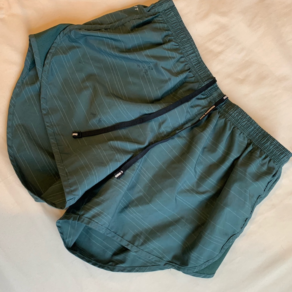 Nike Dry fit running shorts Green.